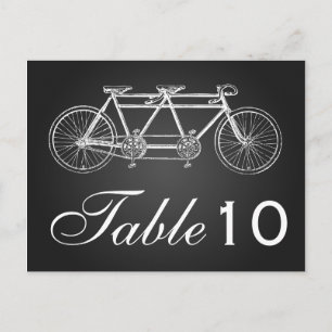 Enkelt Bordsnummer Tandem Bike Black