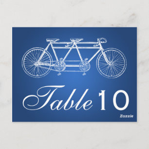 Enkelt Bordsnummer Tandem Bike Blue