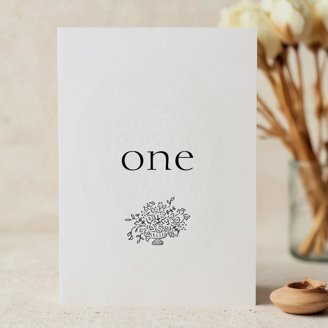 Enkelt Bordsnummer vid Blommigten Bröllop vid Hand (Skapare uppladdad)