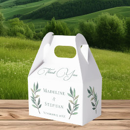 Enkelt botaniskt eukalyptus Löv Chic Fall Wedding Presentaskar