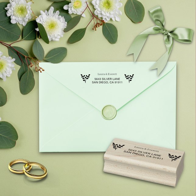 Enkelt botaniskt eukalyptus Löv Wood Art Frimärke Stämpel (Skapare uppladdad)