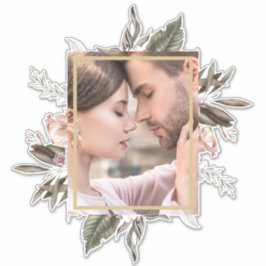 Enkelt botaniskt foto klistermärken