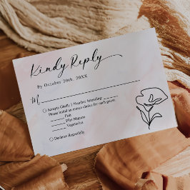 Enkelt botaniskt Rustic Bröllop OSA Kort