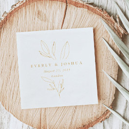 Enkelt botaniskt Stem Bröllop Monogram