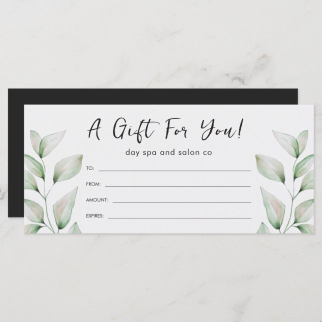 Enkelt botaniskt vattenfärgssvart Löv (Fram/baksida)