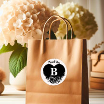 Enkelt Brev B Hjärtblomma Bröllop Tack