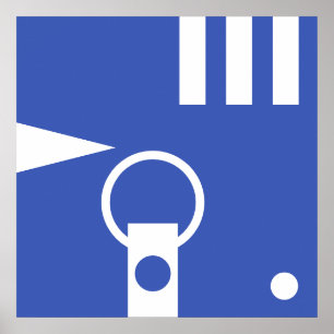 Enkelt Brev & Icon ART + dina färger och idéer Poster