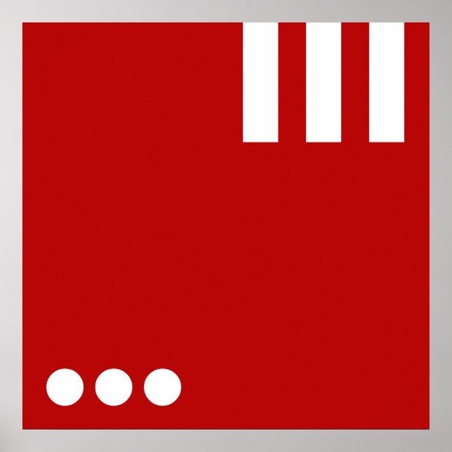 Enkelt Brev & Icon ART + dina färger och idéer Poster (Framsidan)