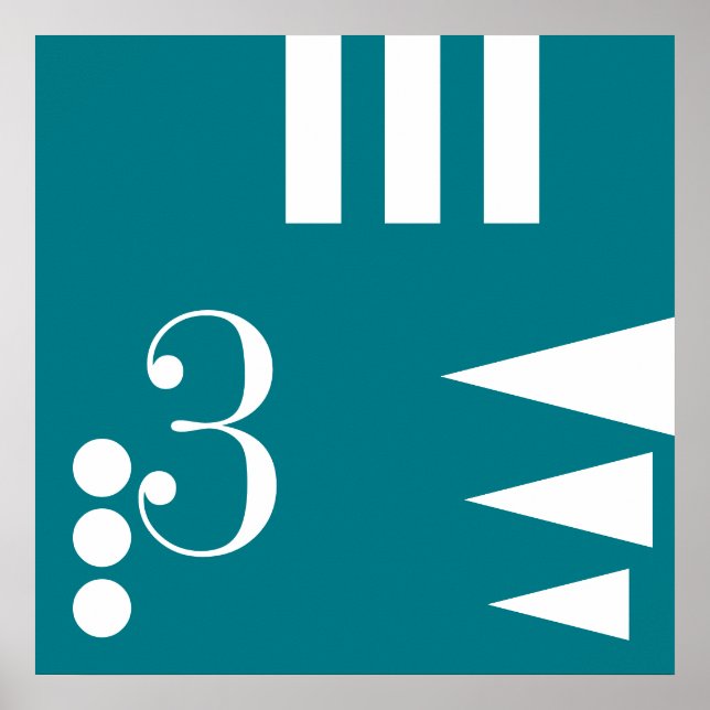 Enkelt Brev & Icon ART + dina färger och idéer Poster (Framsidan)