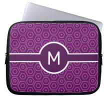 Enkelt Brev-monogram på Lila Hexagons