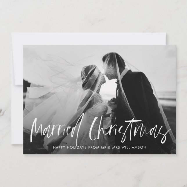 enkelt brev till helgdag bröllop meddelande (Framsida)