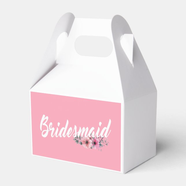Enkelt Bridesmaid Bröllop Calligraphy | Favoritrut Presentaskar (Framsidan Sidan)
