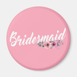Enkelt Bridesmaid Bröllop Calligraphy   Magnet