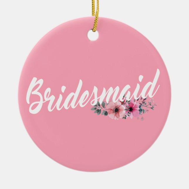 Enkelt Bridesmaid Bröllop Calligraphy | Ornament (Framsidan)