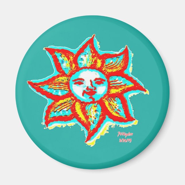 Enkelt Bright Sol Magnet (Framsidan)