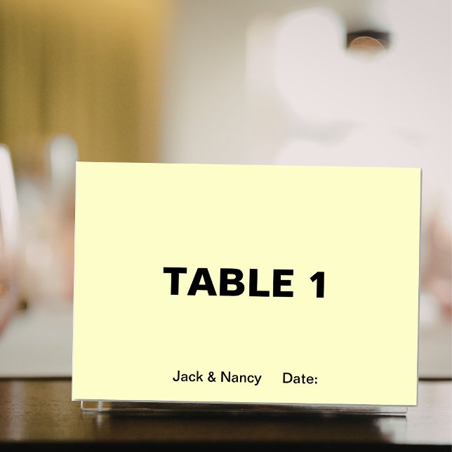 Enkelt Bröllop eller årsdag Namn och datum Bordsnummer (Simplicity Wedding or Anniversary Names and Date Table Number)