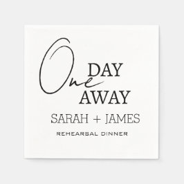 Enkelt Bröllop en dag på dagen för repetitionsmidd Pappersservett