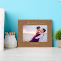 Enkelt Bröllop Monogram Laser Etched Bild Ram