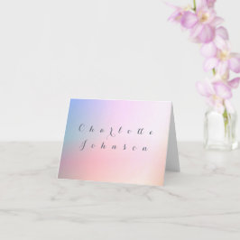 Enkelt Bröllop Rosa Lilac Ombre Namn Place Card Kort