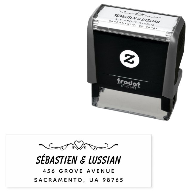 enkelt bröllop självfärgande stämpel (In Situ)