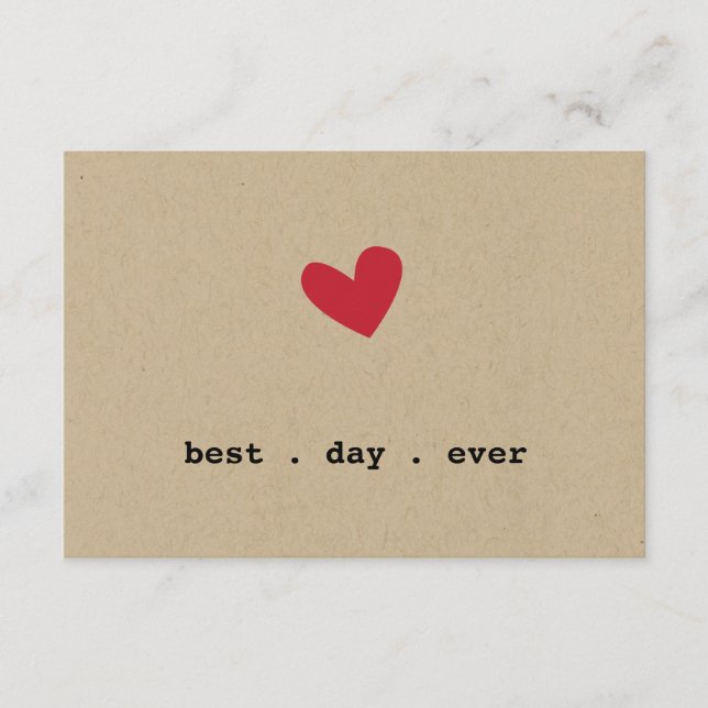 Enkelt bröllops-svar RSVP Tilläggskort (Framsida)