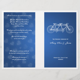 Enkelt Bröllopsprogram Tandem Bike Blue