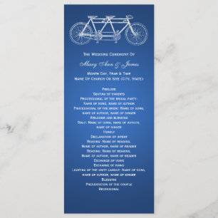 Enkelt Bröllopsprogram Tandem Bike Blue Program
