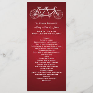 Enkelt Bröllopsprogram Tandem Bike Red Program