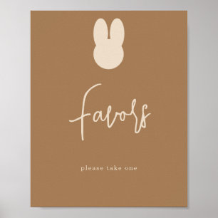 Enkelt Bunny Tack/Favoriter Poster