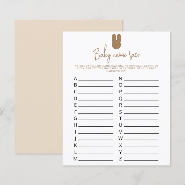 Enkelt byte mellan Baby namn och tävling (Fram/baksida)