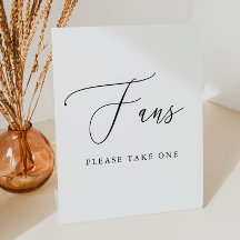 Enkelt Calligraphy Rustic Bröllopsprogram Fläkt-te
