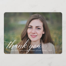 Enkelt Calligraphy Studenten Photo Tack Kort