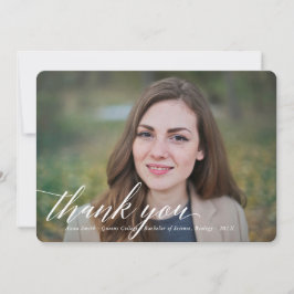 Enkelt Calligraphy Studenten Photo Tack Kort