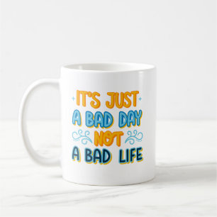 Enkelt Cheerful Sunshine Quote Bright Orange Blue Kaffemugg