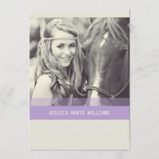 Enkelt Chevron Studenten| Lila Inbjudningar