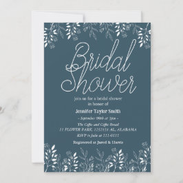 enkelt & chic  blommig Bröllopsdusch med vilda blo Inbjudningar