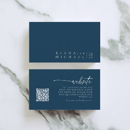 Enkelt Chic Bröllop webbplats Prussian Blue ID1046 Tilläggskort