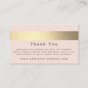 Enkelt Chic Guld Folie Rand Minimalistisk Tack Visitkort