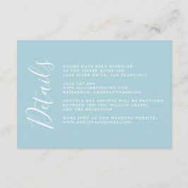 Enkelt Chic Kalligraphy Bröllop-detaljhölje Tilläggskort