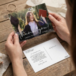 Enkelt Chic Skript Examen Foto Tack Vykort