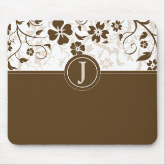 Enkelt choklad Brown Monogrammed Mousepad Musmatta