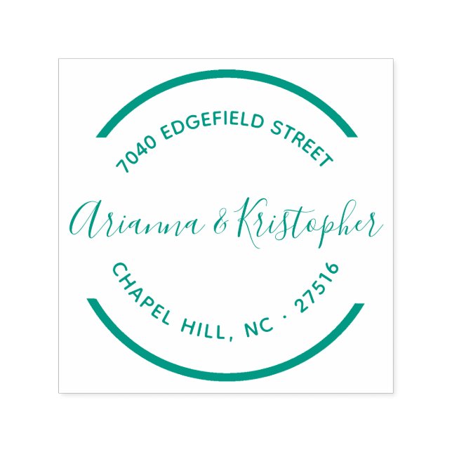 Enkelt Circle Clean och Clear Mr & Mrs. Självfärgande Stämpel (Design)