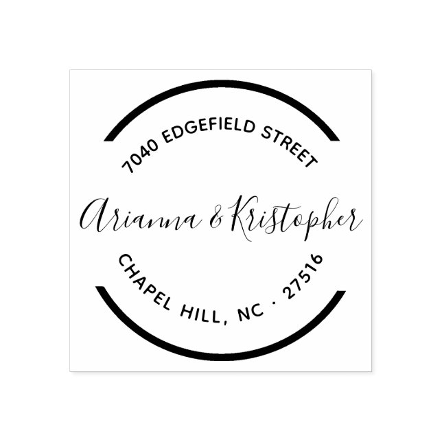 Enkelt Circle Clean och Clear Mr & Mrs. Stämpel (Tryck)