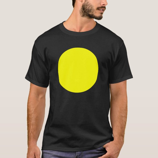 Enkelt cirkla - gult t-shirt (Framsida)