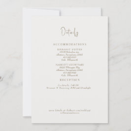 Enkelt Cream Bröllop Detaljer II Bilaga II Inbjudningar
