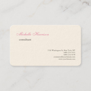 Enkelt Cream Plain Classic Plain Visitkort