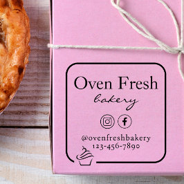 Enkelt Cupkaka Business Namn Bakery Självfärgande Stämpel