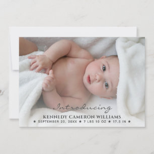 Enkelt Cute Anpassningsbar Foto Hej Baby Newborn B Meddelande