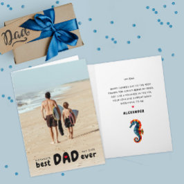 Enkelt Cute Best Pappa någonsin Nautical Seahorse Kort