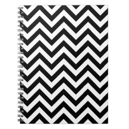 Enkelt Cute Black White Chevron Mönster Anteckningsbok